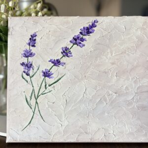 Lavender on Textured Canvas